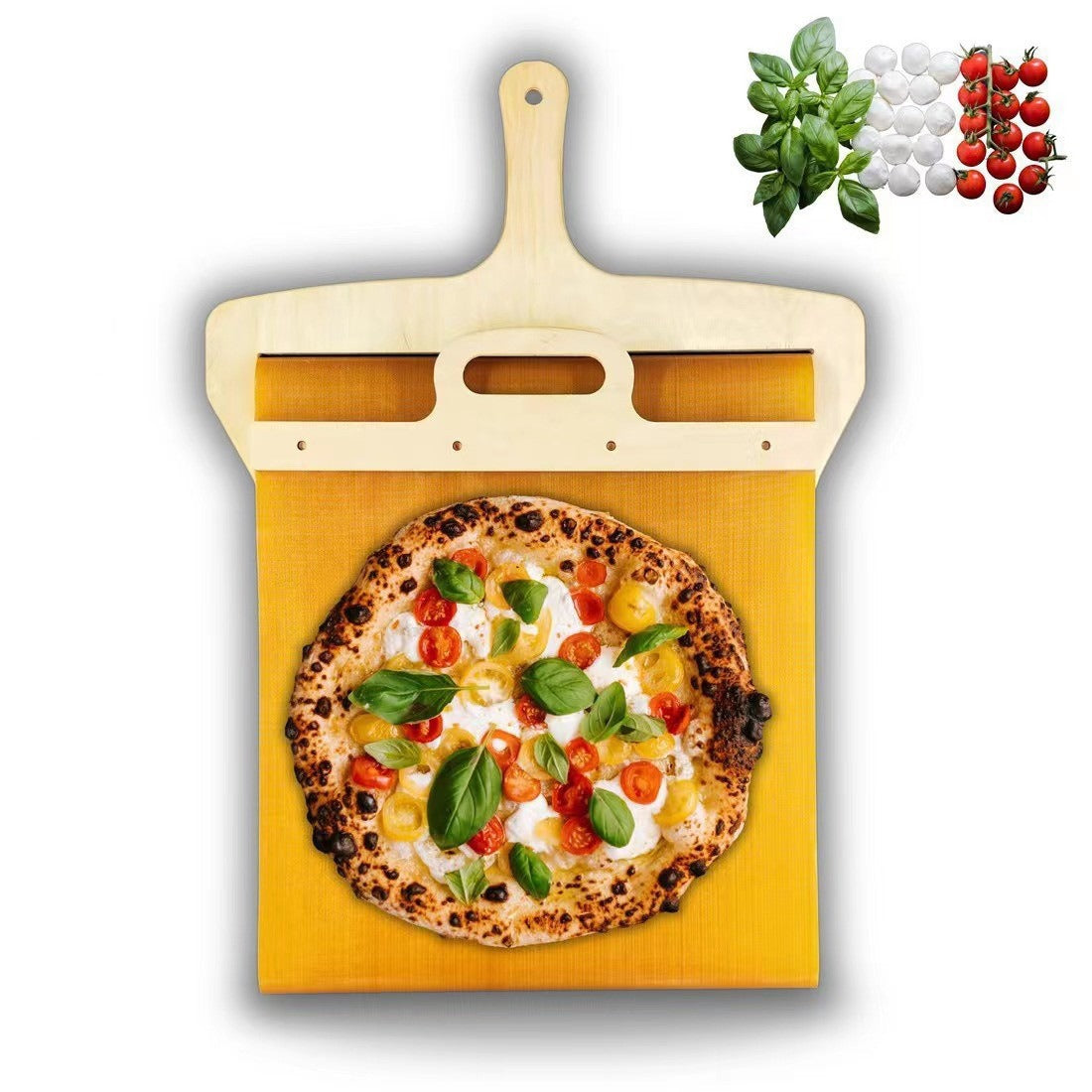 Wooden Sliding Pizza Shovel Portable Pizza Peel Pizza Spatula Paddle w –  Min butikk